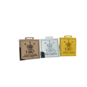 Kit medalhas de ouro prata e bronze acrílico espelhado