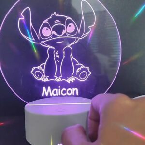 Luminária Led Stitch em acrílico