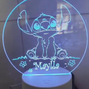 Luminária Led Stitch em acrílico
